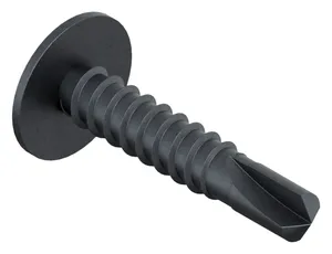 Self drilling cross recessed screw for back panels Steel Zinc plated black passivated