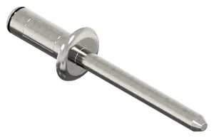 Dome head open end blind rivet, multigrip Aluminium AlMg 2,5 / Stainless steel A2