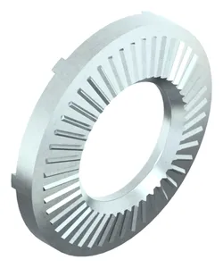 Contact lock washer, narrow, with earthing points NF ≈E25-511 Spring steel Mechanical zinc plated with thick Cr(III) passivation