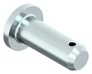 Clevis pin with head and split pin hole DIN 1444 Free-cutting steel Zinc plated