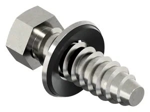 Cladding screw with sealing washer 16mm  Stainless steel A2 punta plana