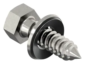 Cladding screw with sealing washer 16mm  Stainless steel A2 cone point