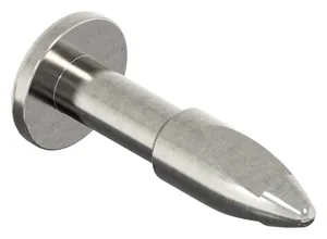 QUICK SYSTEM Stud with slotted head type D Brass Nickel plated