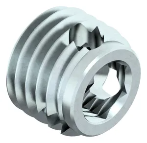 Self-cutting threaded insert with hexagon socket type 308 2 Steel Case-hardened Zinc plated