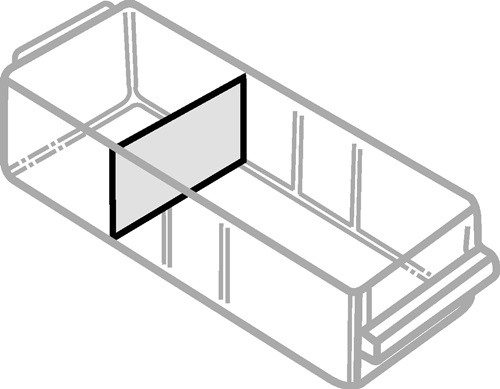 Divider W87xH57mm for drawer type B RAACO