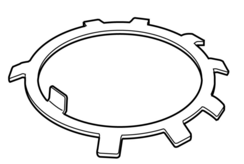 Podložka ozubená pro matice pojistné kruhové DIN 70852 DIN 70952 A Ocel Bez PU