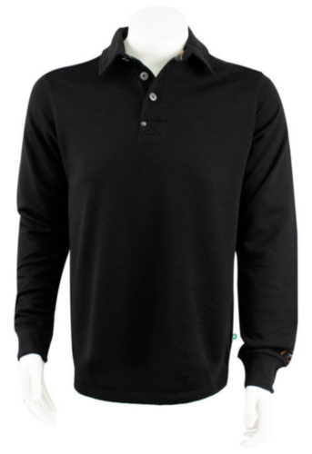 TRIF POLOSWEATER SOLID BLACK XL