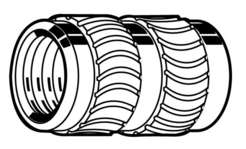 Thread insert for plastic, Heat-Fix, unheaded Brass CU2/CU3