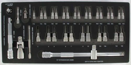 Westward Socket sets MDS03-36 BITS+ACC