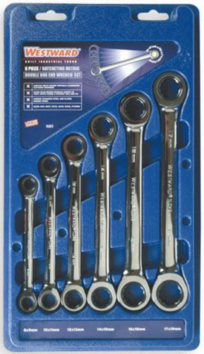 Westward Ratchet spanner sets 6PC 8-19MM