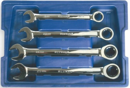 Westward Ratchet spanner sets 4PC 19-25MM