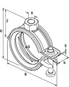 FISCHER Hinged pipe clamp FGRS Plus Steel DC01 Zinc plated