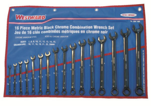 Westward Combination wrench set 14PCS 3/8-1.1/4 Black