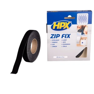 HPX Páska s háčkem a smyčkou černá 20 mm x 5 m Z2005L