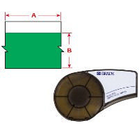 Fita de vinil Brady B-595 Branco/Verde M21-750-595-GN