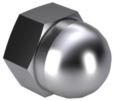 Hexagon domed cap nut, high type DIN 1587 Steel Zinc plated 6