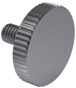 Knurled thumb screw thin type DIN 653 Free-cutting steel Zinc plated