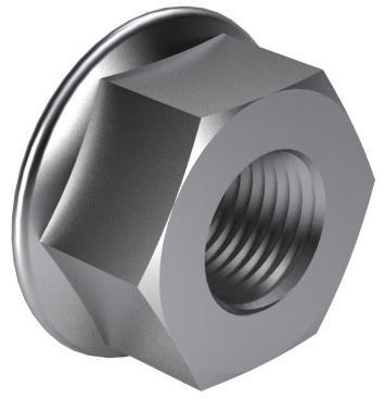 Hexagon flange nuts DIN 6923 Steel Zinc flake Cr<sup>6+</sup>free - ISO 10683 flZnnc 10 metric fine
