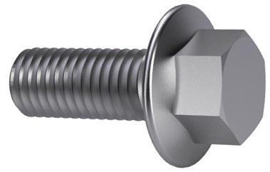 Hexagon head thread rolling screw with flange DIN 7500 D Stainless steel A2