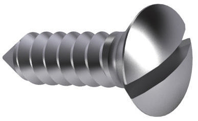 Slotted raised countersunk head tapping screw DIN 7973 C Stainless steel A2