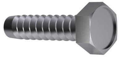 Hexagon head tapping screw DIN 7976 F Steel Zinc plated with flat end