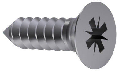 Cross recessed countersunk head tapping screw DIN 7982 C-Z Stainless steel A2