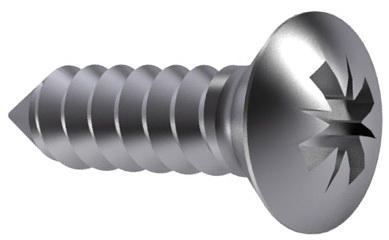 Cross recessed raised countersunk head tapping screw DIN 7983 C-Z Steel Zinc plated
