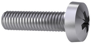 Cross recessed raised cheese head screw DIN ≈7985-Z Aluminium Anodized P65