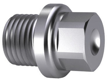 Hexagon head screw plug with collar MF DIN 910 Steel Zinc plated