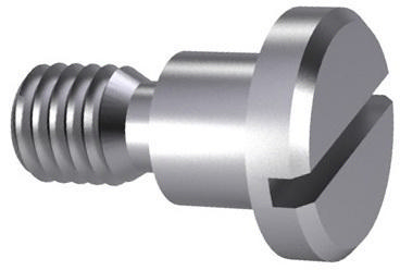 Slotted pan head screw with shoulder DIN 923 Steel Plain 4.8