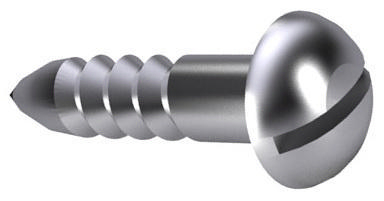 Slotted round head wood screw DIN 96 Steel Zinc plated