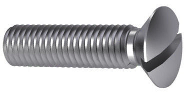 Slotted raised countersunk head screw ISO 2010 Brass CU2/CU3 Nickel plated
