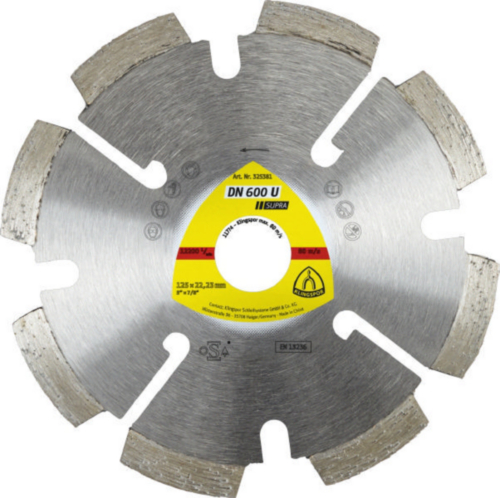 Klingspor Lame de scie diamant DN 600 U diamant 115X4,5X22,23