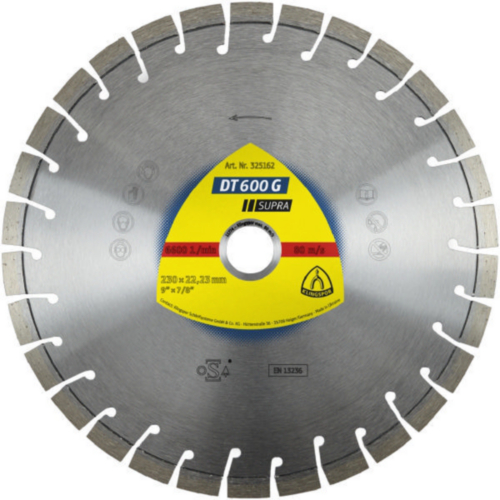 Klingspor Diamond blade DT 600 G Diamond 125X2,4X22,23