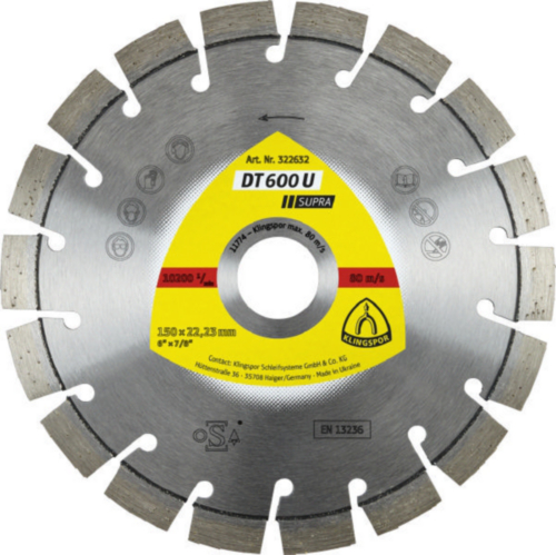 Klingspor Diamond blade DT 600 U Diamond 140X2,4X22,23