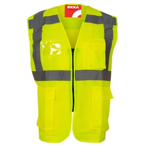 Oxxa Essential Alvin 0170 Gilet de signalisation Polyester Jaune Fluorescent Fermeture à glissière XL/XXL