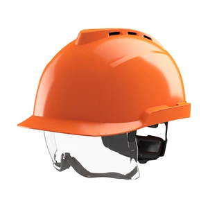 Casco di sicurezza MSA V-Gard 6 punti in tessuto 930 Arancione