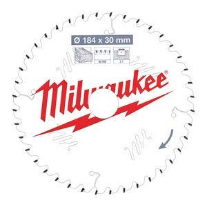 MILWAUKEE Lames de scie circulaire 184X30X2,1X40ATB