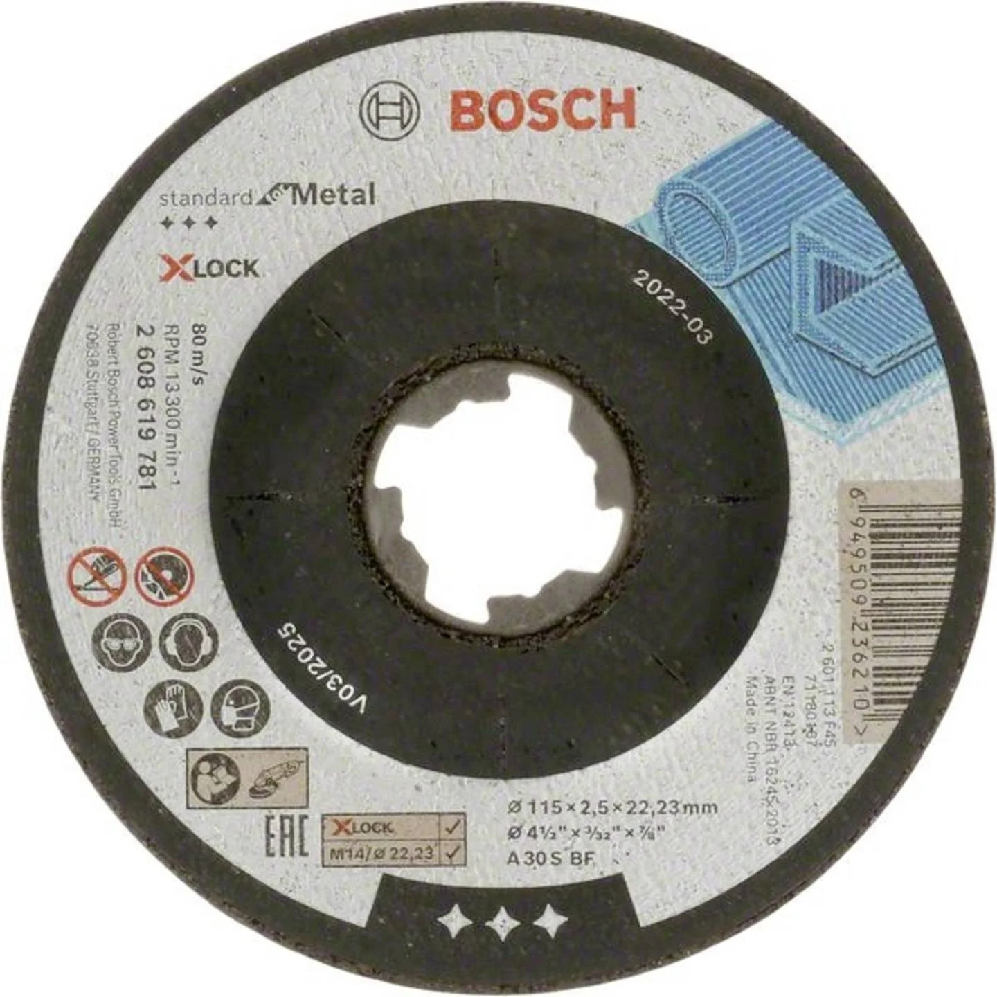 BOSCH bosc disque métal xlock bows 115x2.5mm