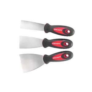 Facom Set de spatule flexibile cu lamă din oțel inoxidabil 32/50/75mm lățime 3 piese