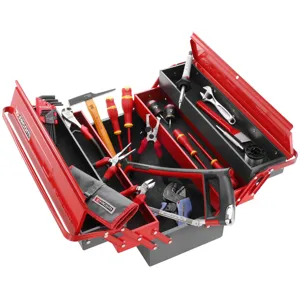 Facom Tool Set in Cantilever 5-Tray Metal Tool Box 59-Piece