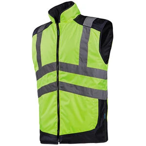 Sioen Hoge zichtbaarheid bodywarmer Burton 169A 169A Fluorescerend geel/marineblauw XL