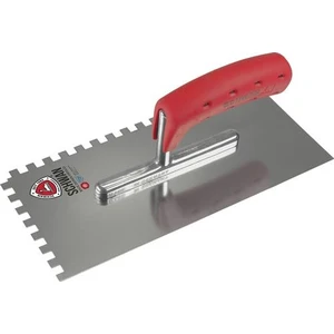 Smoothing trowel L.280mm W.130mm Tooth 6x6 with soft handle STA S.0,7mm SCHWAN