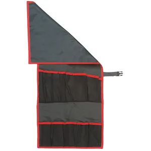 Saco em rolo Facom com 12 bolsos em nylon preto/vermelho 330 x 800 mm