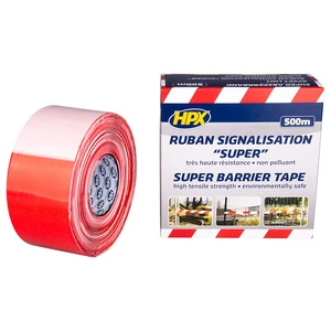 HPX Safety & marking tape Red/White 80mm x 500m