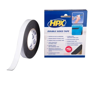 Fita de espuma de revestimento duplo HPX Preto 19 mm x 10 m