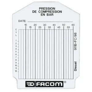 Carte de test Facom pour moteur diesel 100 pièces