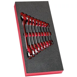 Facom Open End Wrench Set in Foamed Module 6-24mm 9-Piece