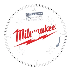 MILWAUKEE Lames de scie circulaire 235X30X2,4X60TF