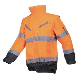 Sioen High visibility jacket Campbell 364A Fluorescent orange/Navy blue XL